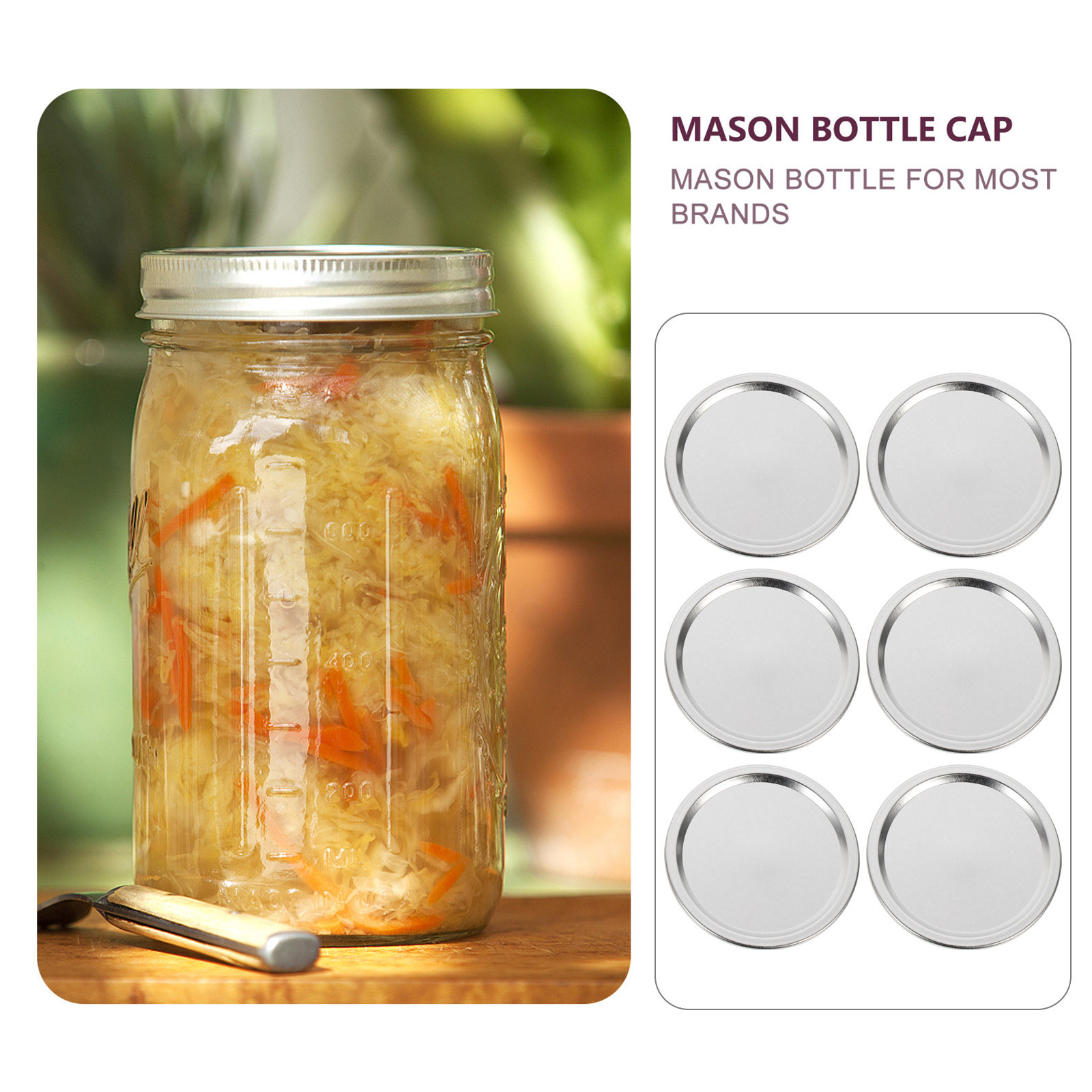 Food Storage Jars - 20 stuks metalen deksels voor potten,