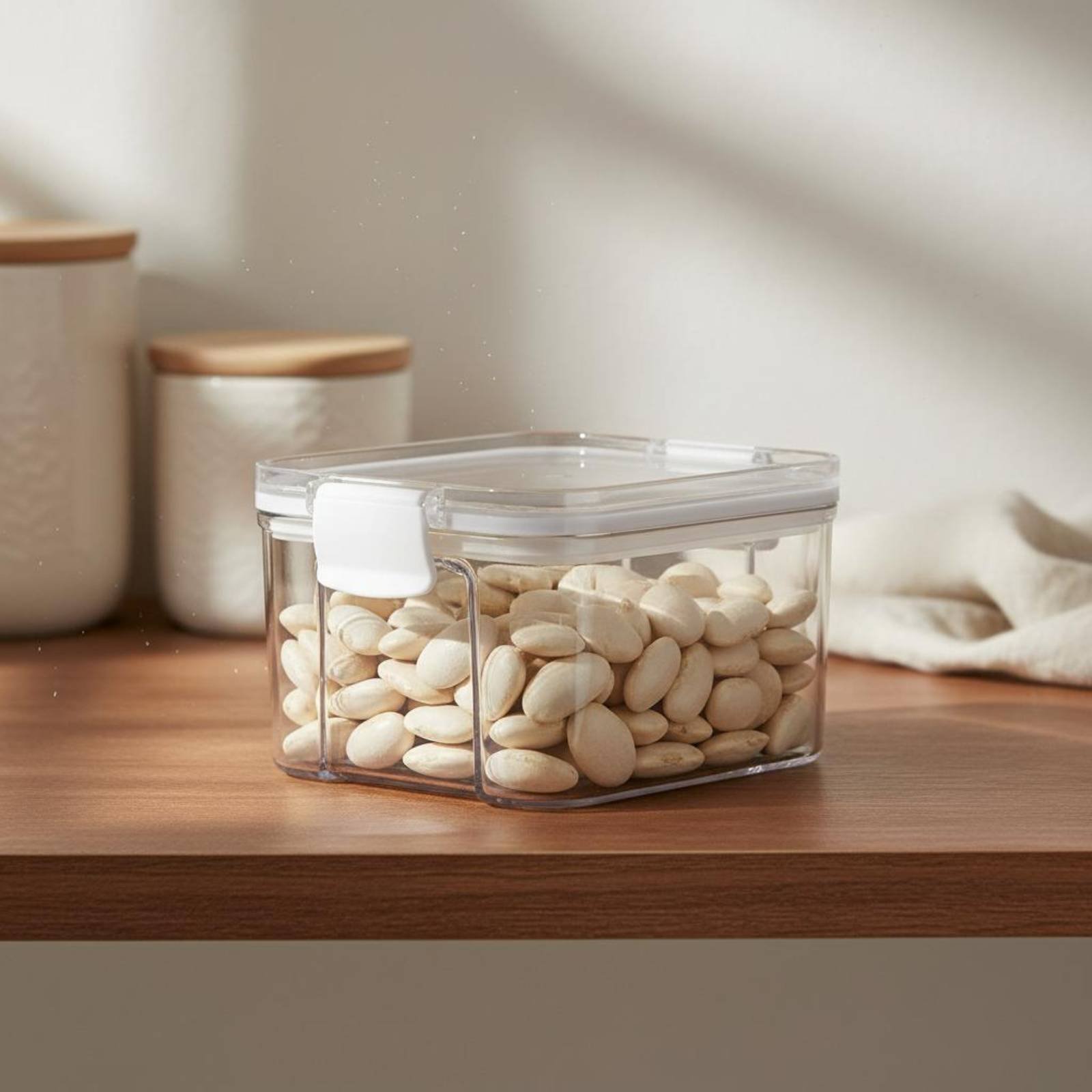 Food Storage Jars - Luchtdichte voedselbewaarcontainer, vochtbestendige, verzegelde graanopslagpot, transparante