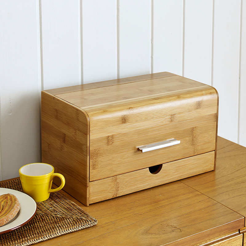 Bread Box Bamboo - Stofdichte broodkist Bamboe snacks Diversen opbergdozen