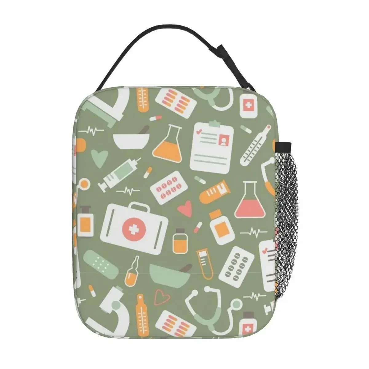 Food Storage Zipper Bags - Verpleegkundige Gezondheidszorg Patroon Merch Geïsoleerde Lunchtas