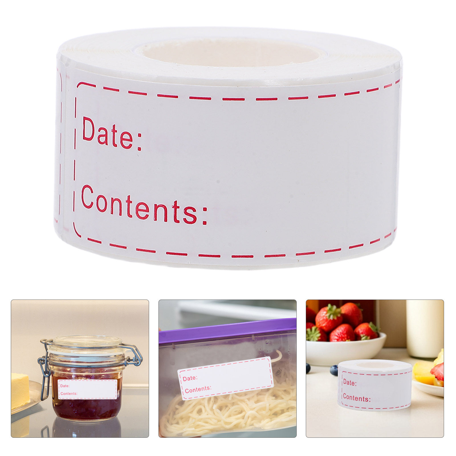 Food Storage Essentials - Voedselopslaglabels 1 Rol Lege Datum-Inhoudslabelstickers voor