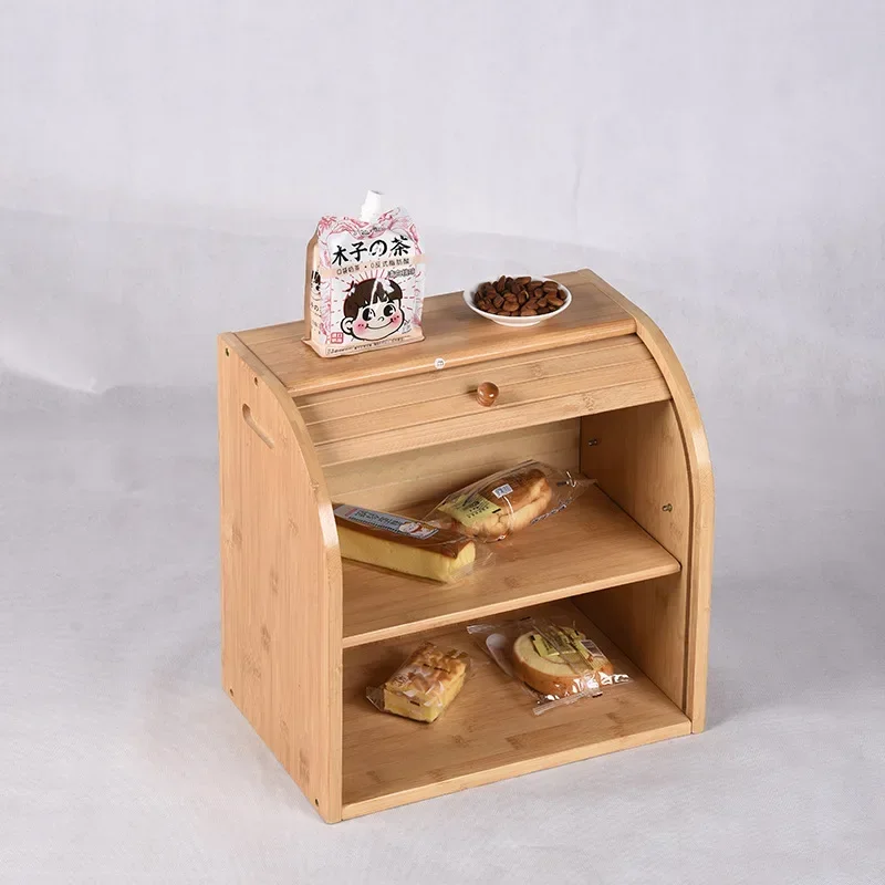 Bread Box Bamboo - Fabrieksnieuwe dubbelwandige grote brooddoos, kan worden