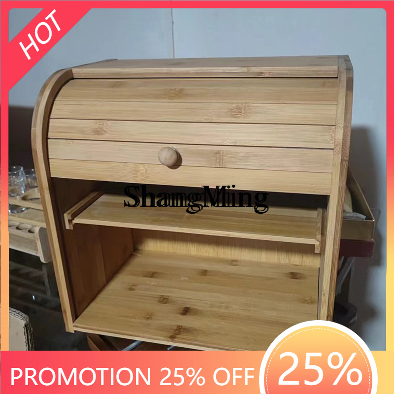Bread Box Bamboo - SM Huishoudelijke Bamboe Brood Opbergdoos Voedselopslag