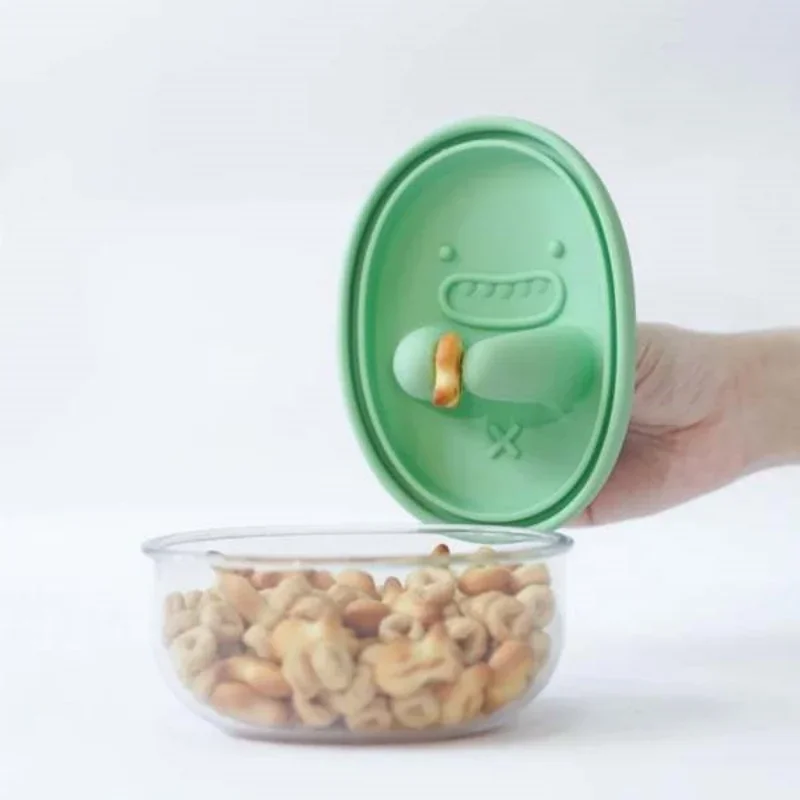 Food Storage Meals - Handsfree snackbox, geen kruimels, snackopbergdoos, cartoonkoekjesdoos,