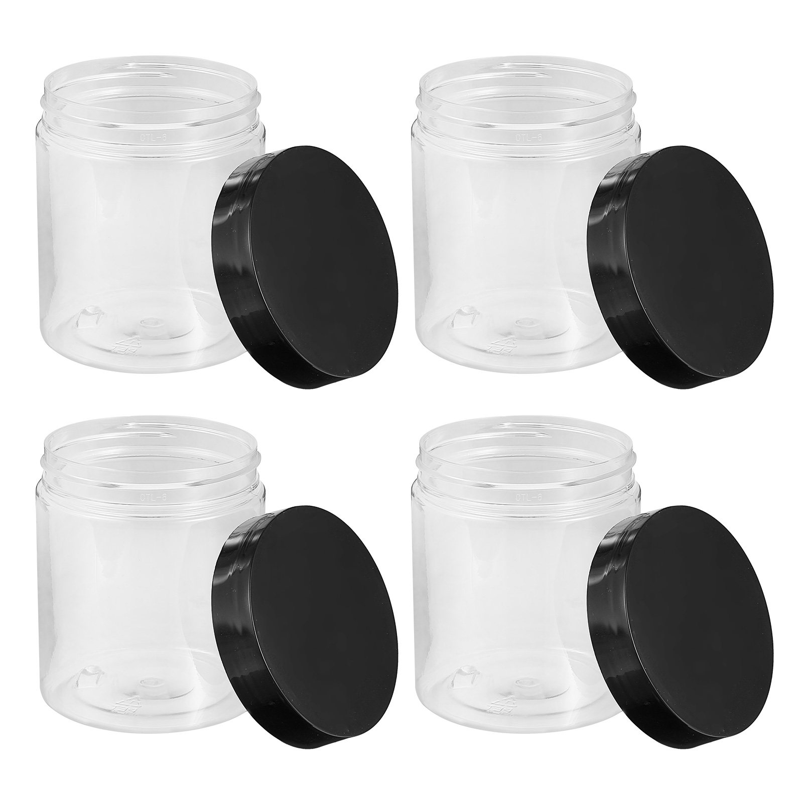 Food Storage Jars - 12 stuks doorzichtige plastic opbergpotten, verzegelde