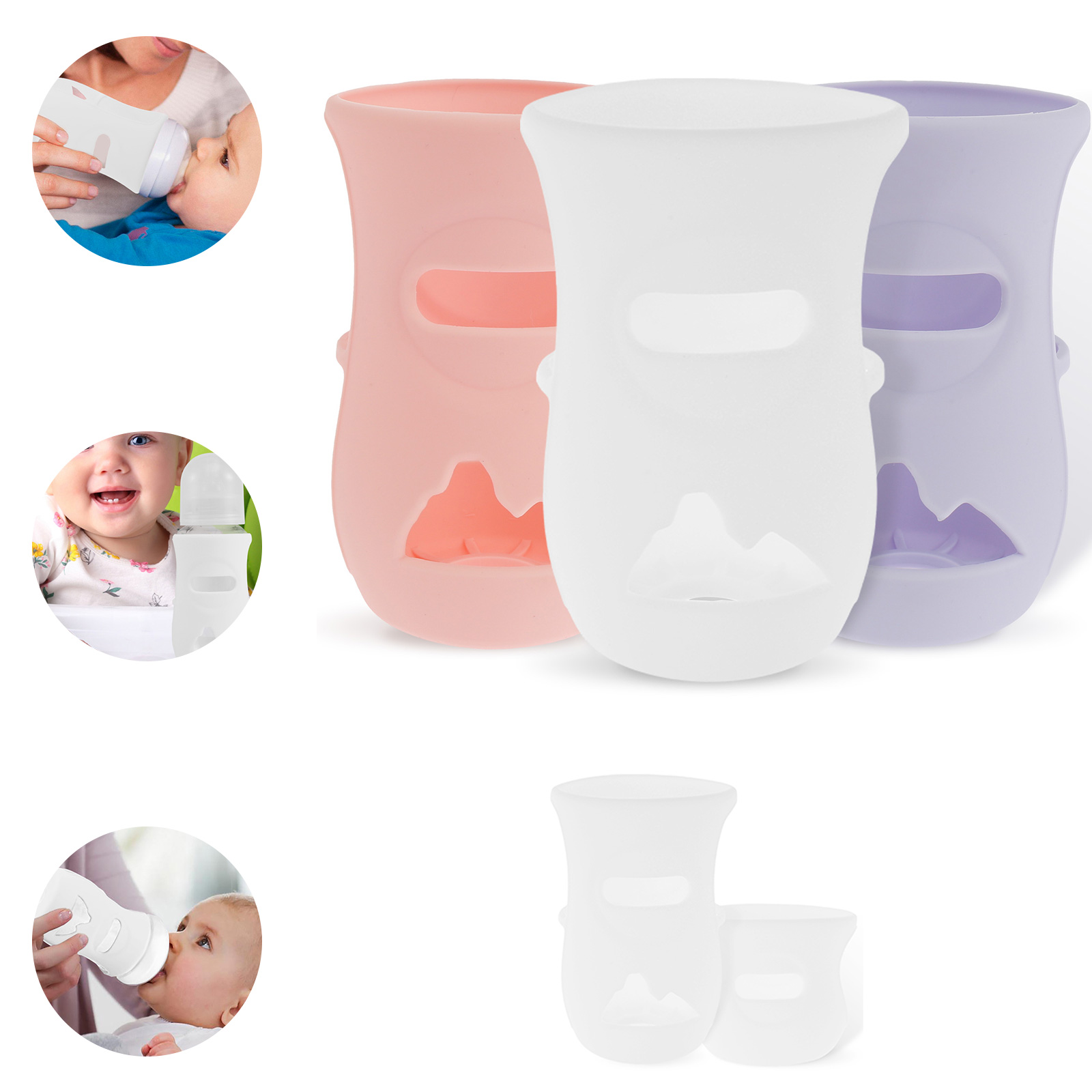 Food Storage Baby - Siliconen hoezen Siliconen babyfleshoes Geïsoleerde glazen