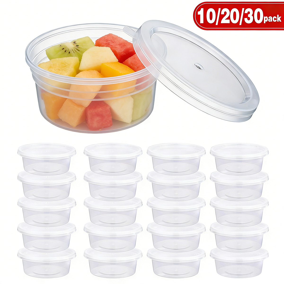 Food Storage Meals - 10/20/30 stuks kleine slijmcontainers met deksels,