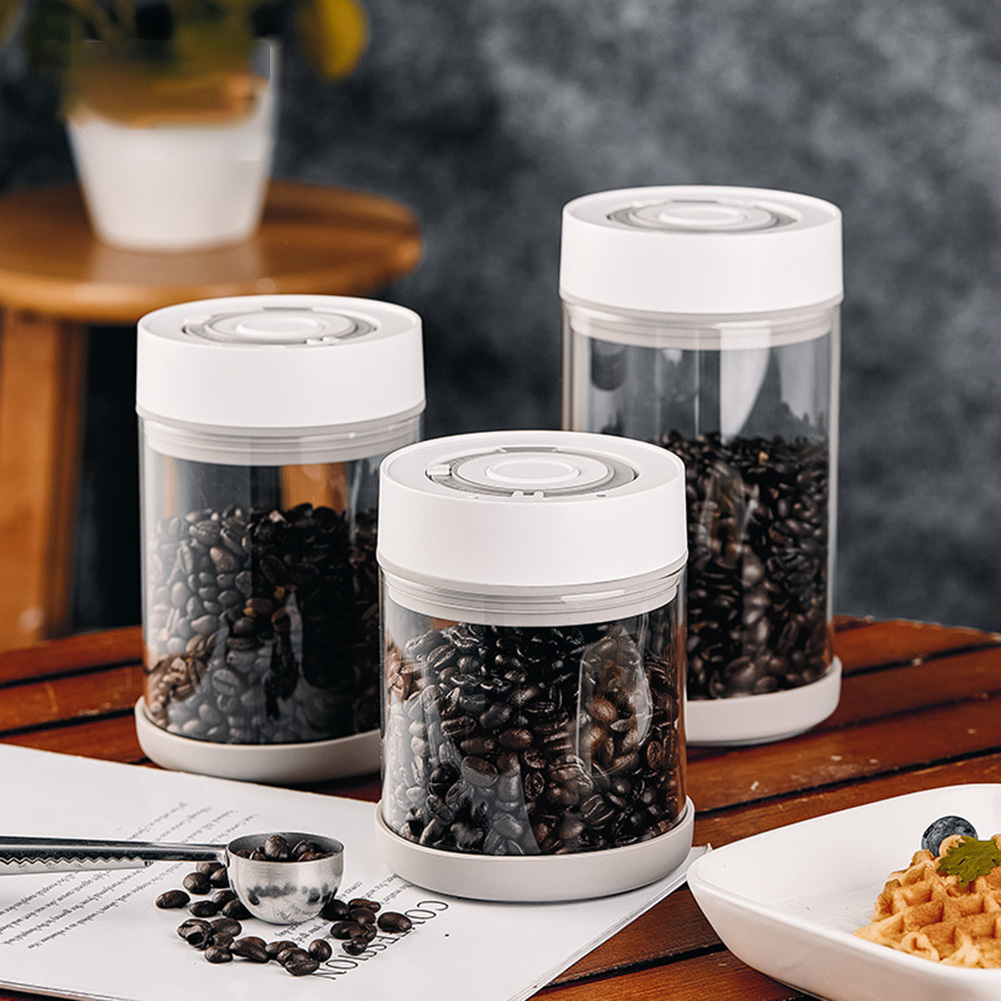 Food Storage On Table - Keuken Vochtbestendig Glas Koffiebonen Pot Automatische