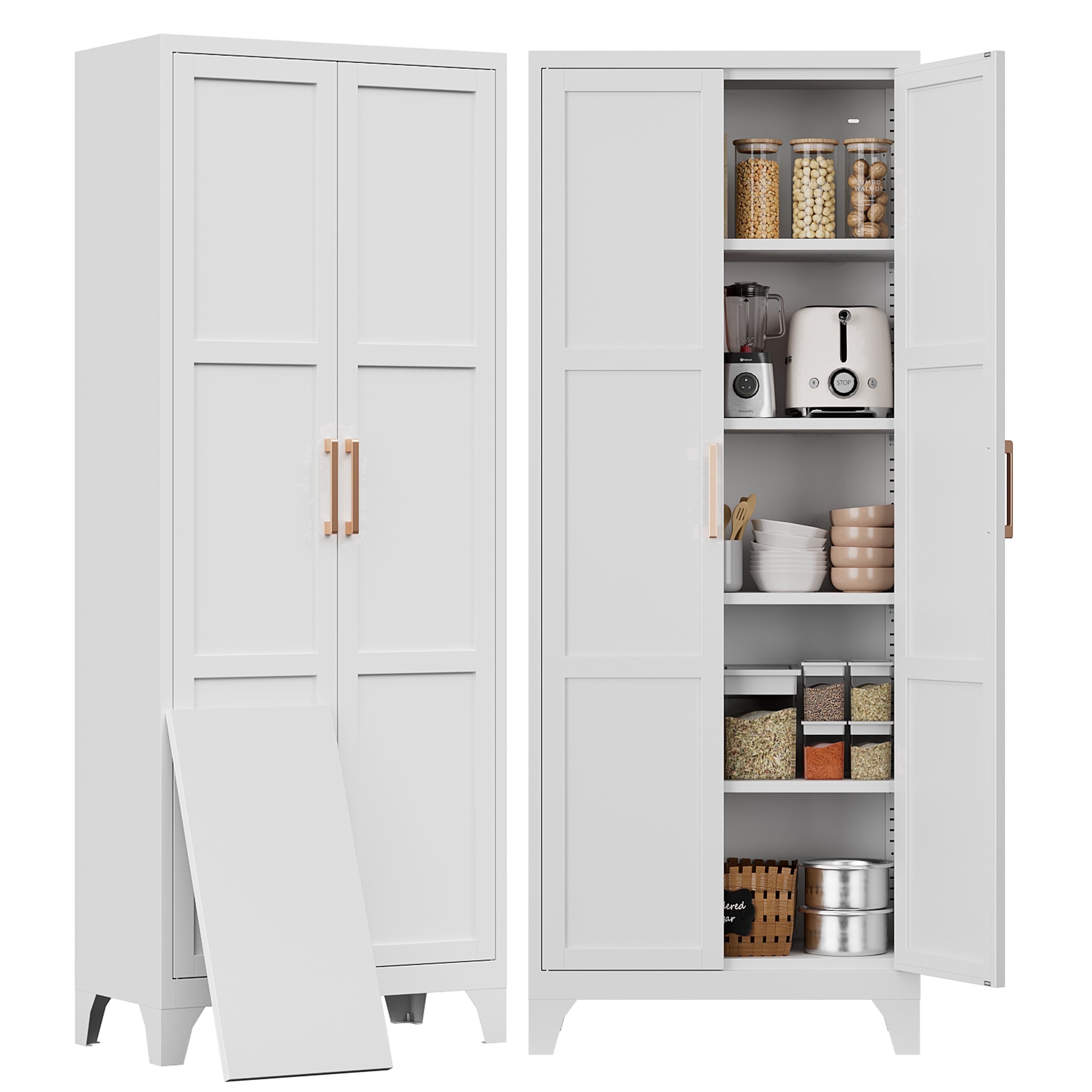 Food Storage In Cabinets - 71 inch hoge voorraadkast, keukenopslagkast met