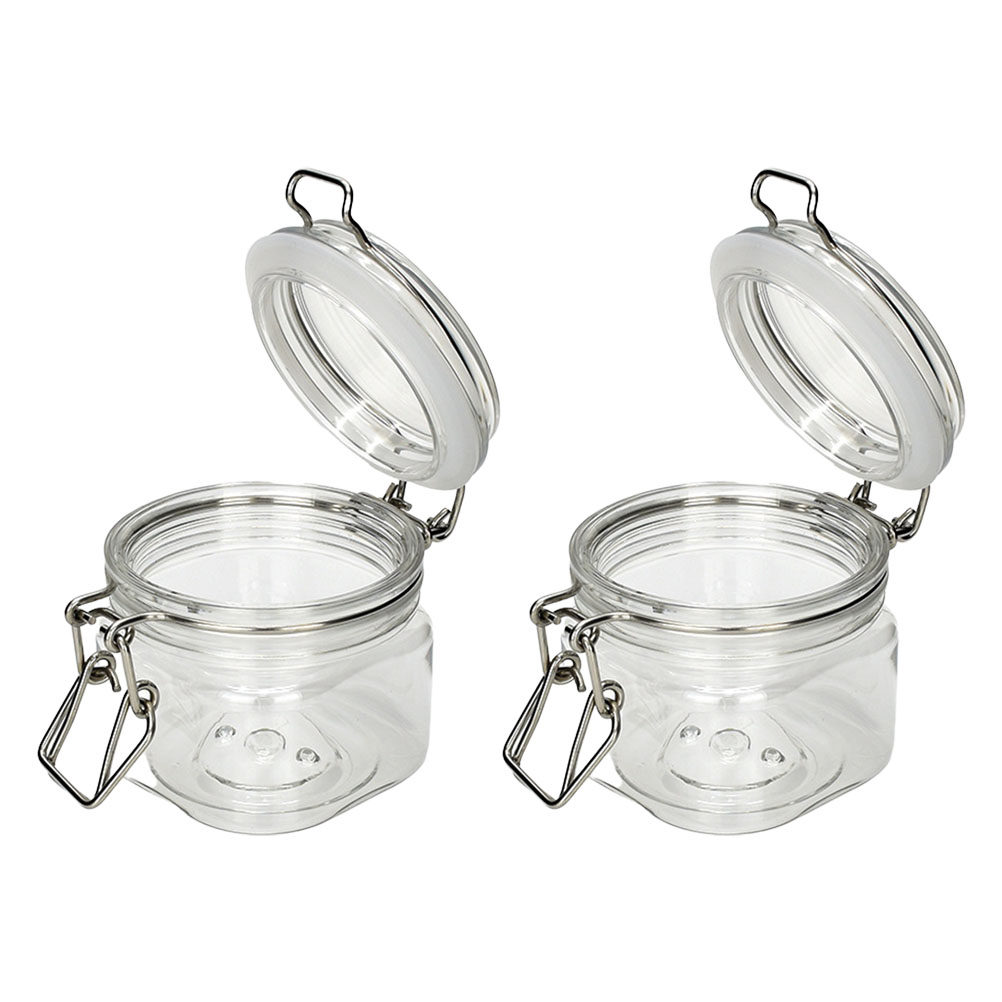 Food Storage Jars - 2 stuks verzegelde voorraadpotten transparante honingflessen