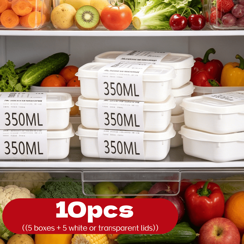 Food Storage On Table - 10-delige herbruikbare stapelbare voedselbewaarbox set, 5