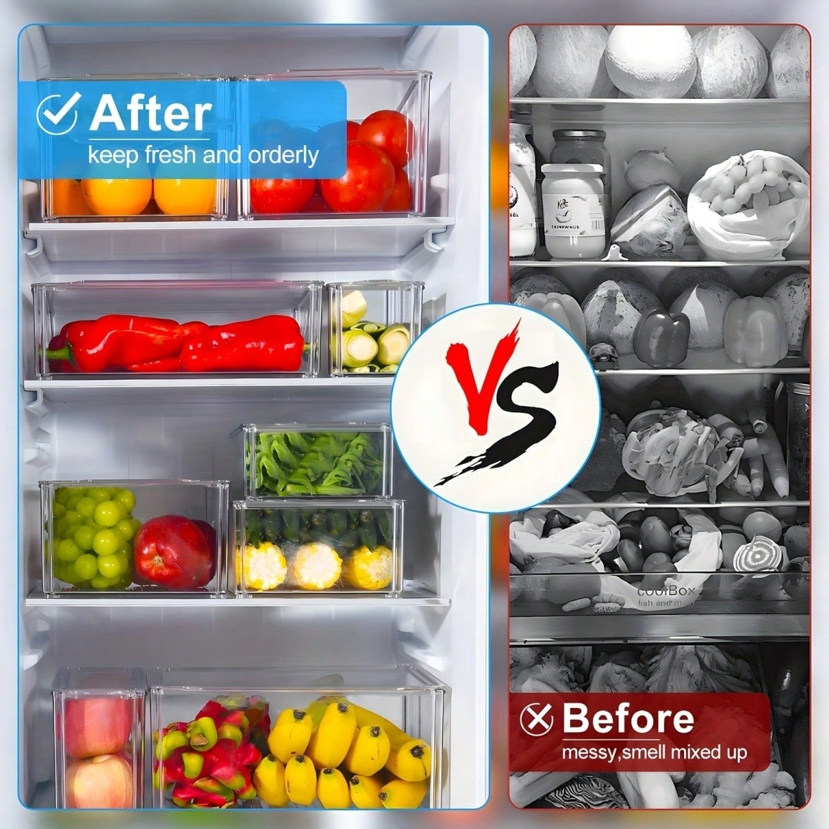 7/14-delige stapelbare koelkas - Food Storage In Cabinets recensie en prijs