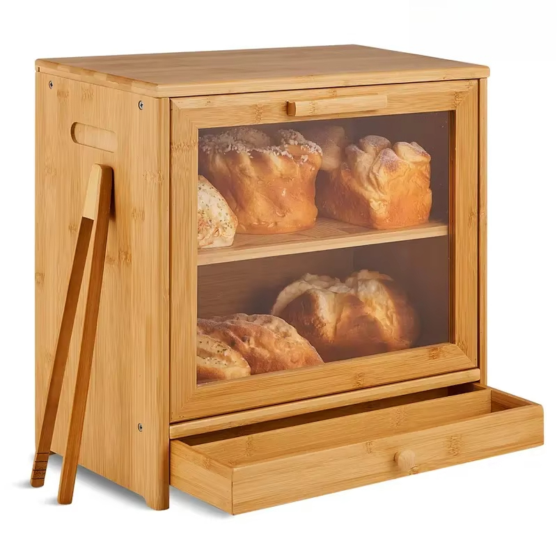 Bamboe broodtrommel met 2 lage - Bread Box Bamboo recensie en prijs