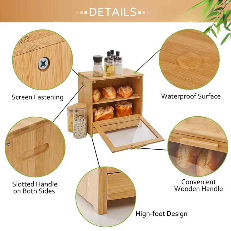 Bamboe broodtrommel met 2 lage - Bread Box Bamboo recensie en prijs