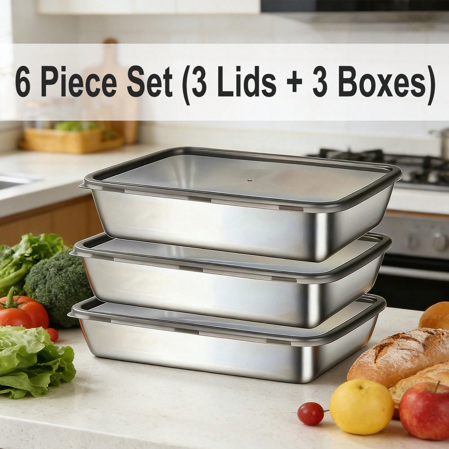 6-delige (3 dozen + 3 deksels) - Food Storage Essentials recensie en prijs