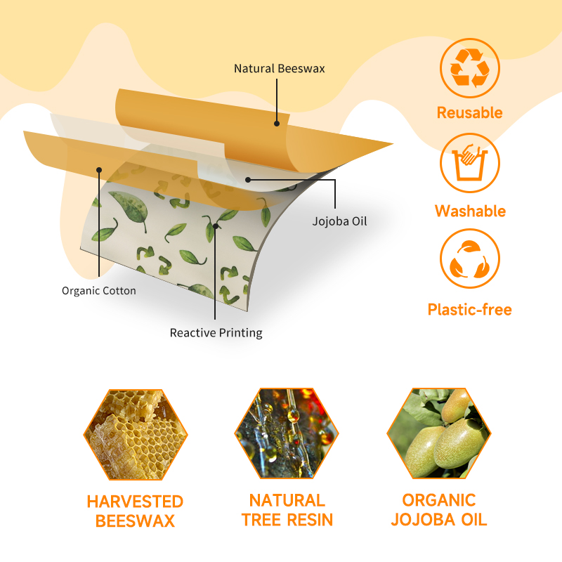 3 stuks bijenwas bewaardoek, b - Food Storage Zipper Bags recensie en prijs