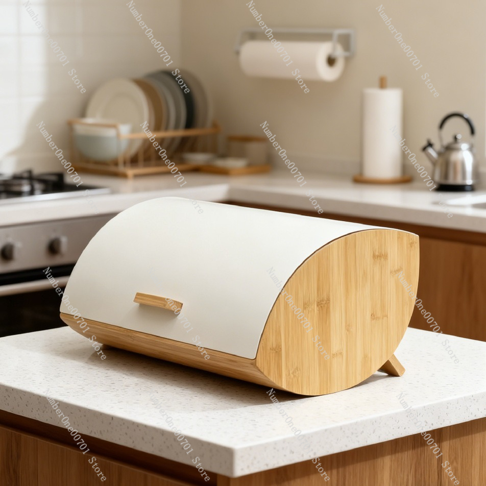 Metalen broodopbergdoos met ba - Bread Box Bamboo recensie en prijs