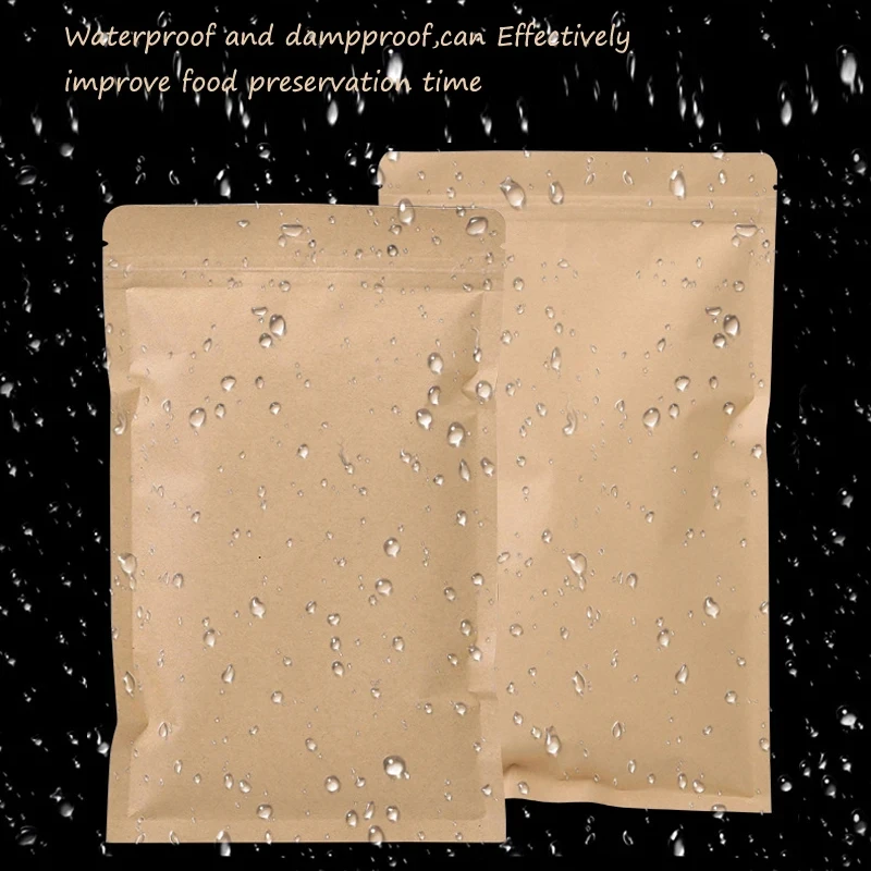 100 STKS Bruin Kraftpapier Rit - Food Storage Zipper Bags recensie en prijs