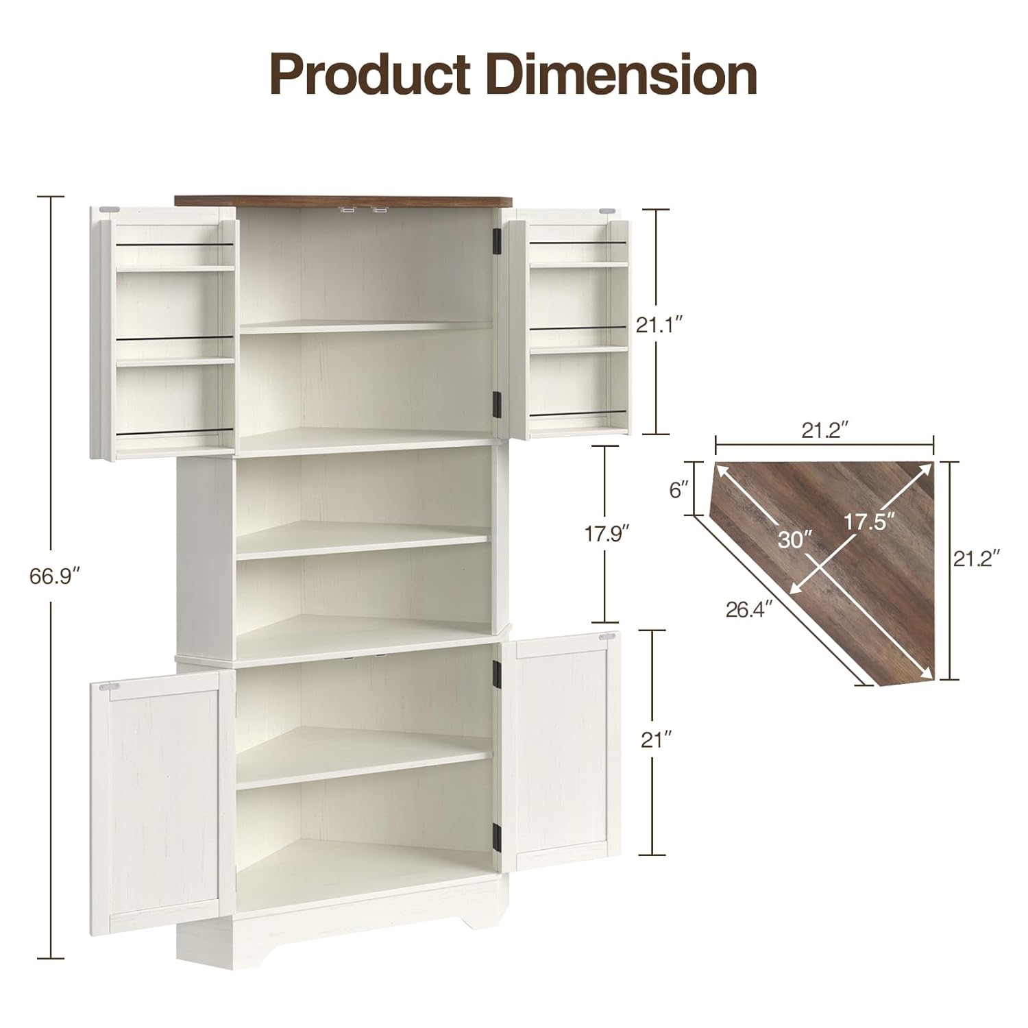 # Hoekkast, 67''H keukenopberg - Food Storage In Cabinets recensie en prijs