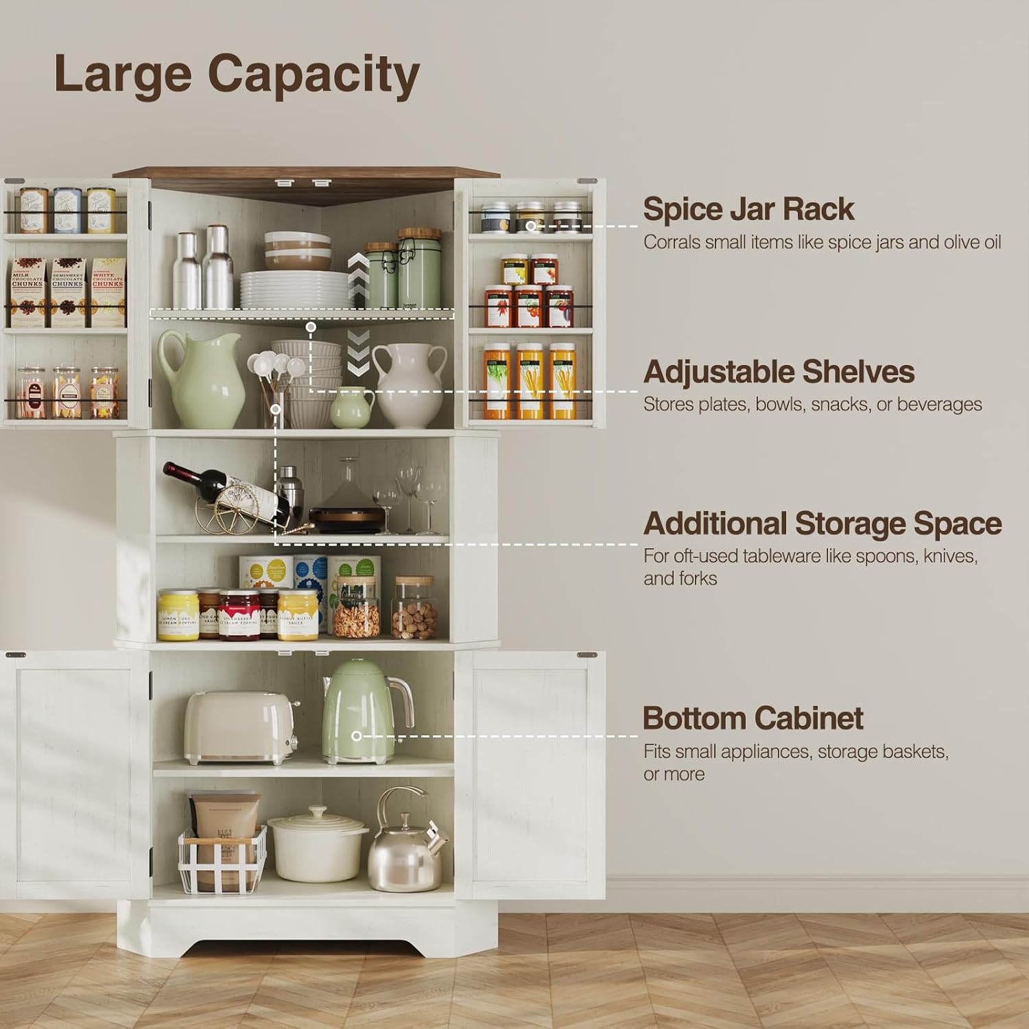 # Hoekkast, 67''H keukenopberg - Food Storage In Cabinets recensie en prijs