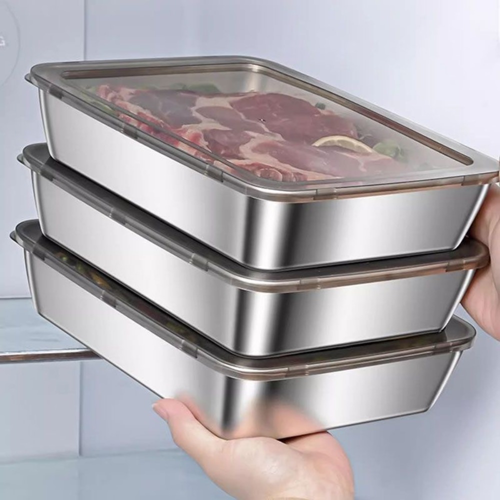 Serveerschaal van roestvrij st - Food Storage On Table recensie en prijs