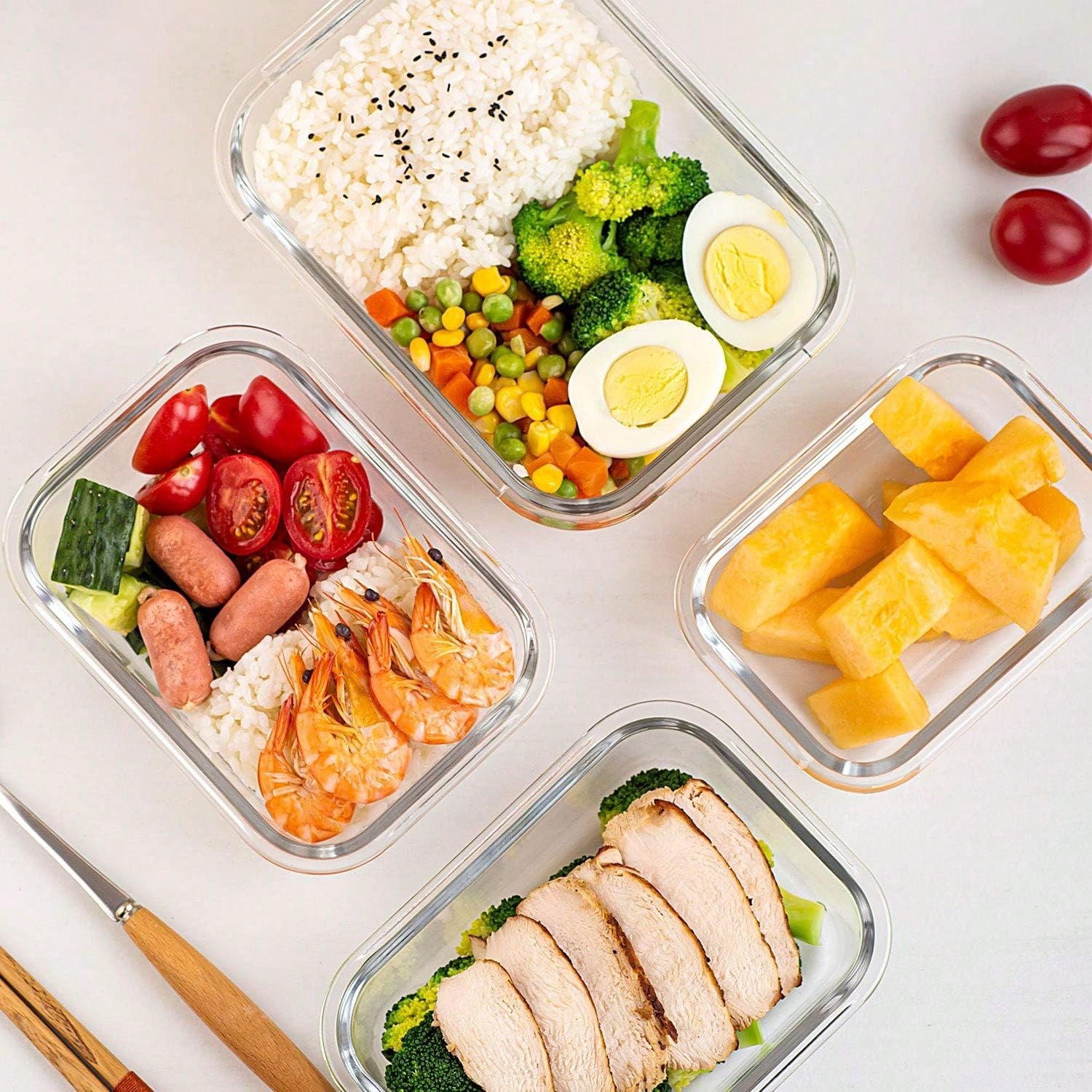 10-delige glazen voorraaddozen - Food Storage On Table recensie en prijs