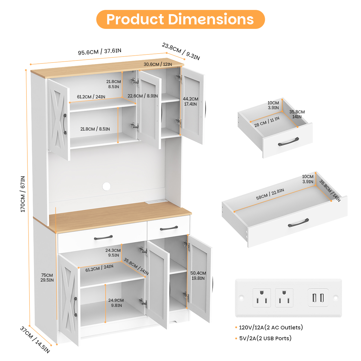 67 inch voedselkast voor de ke - Food Storage In Cabinets recensie en prijs