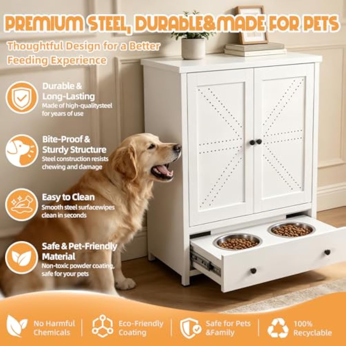 Metalen voerbak voor huisdiere - Food Storage In Cabinets recensie en prijs