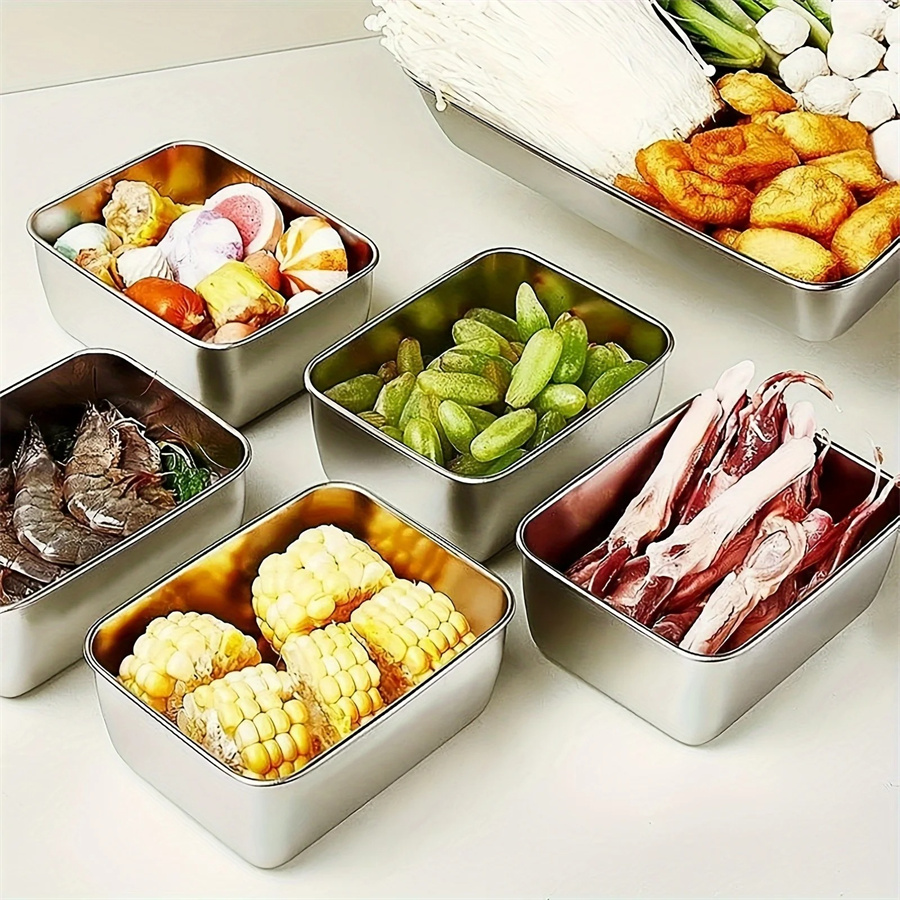 1/3/5 Stuks Rvs Voedsel Opberg - Food Storage On Table recensie en prijs